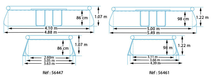 Piscine autoportante ovale Fast Set Pools L.488 x l.305 x H.107