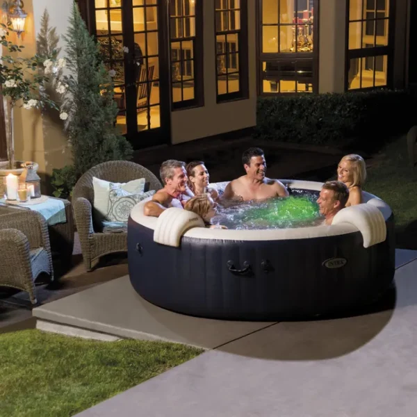 Pure spa gonflable INTEX Blue Navy rond 4 places – Image 6