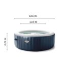 Pure Spa gonflable INTEX Blue Navy rond 6 places