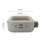 Pure Spa gonflable INTEX CHEVRON carré 4 places