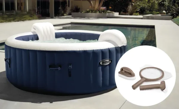 Pure Spa gonflable INTEX Blue Navy rond 6 places + Kit d'entretien – Image 4